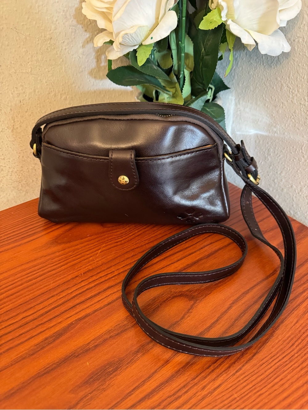 Dooney & Bourke Dark Brown Leather Crossbody Bag